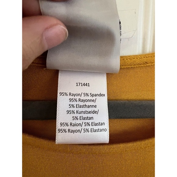 Anthropologie Ingrid Tiered-Ruffle Dress by Dolan Yellow Gold Knit Size XL NWOT - Picture 6 of 8